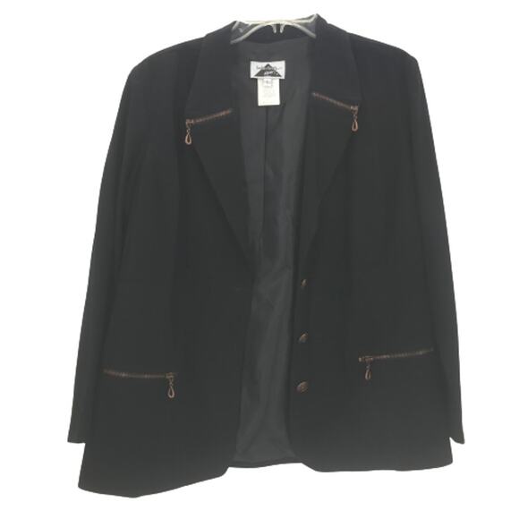 Lindsey Scott Front Button Blazer Jacket Large - Picture 1 of 5